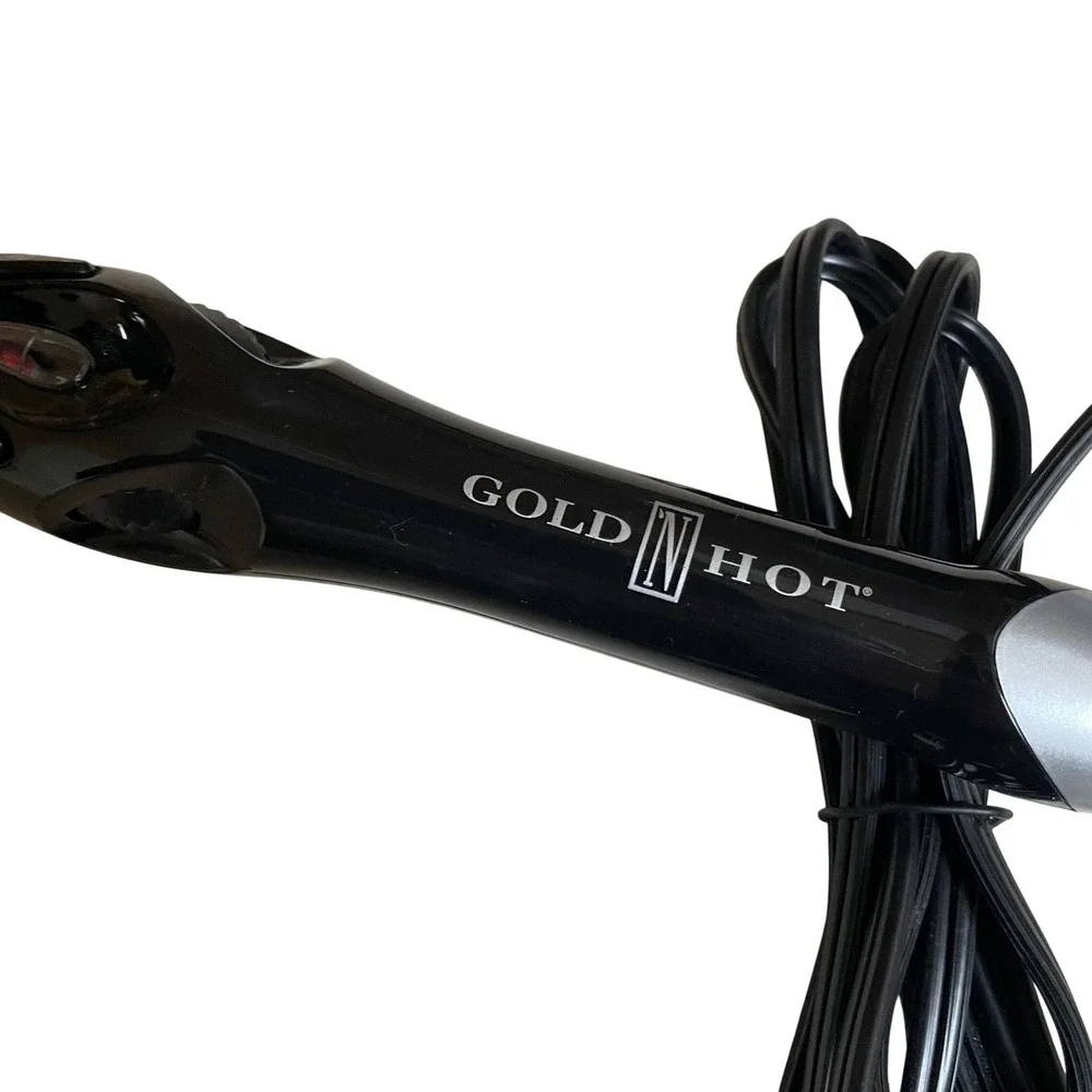 Gold N Hot Professional Infrared‎ Spring Curling Iron GH3115 Black Silver 1 Inch